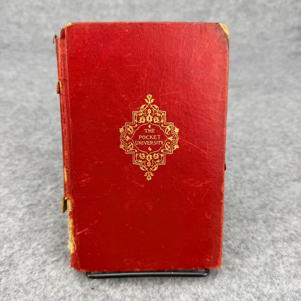 Pocket University Vol XIII Poetry Van Dyke Antique Leather Book 1924 Hardcover